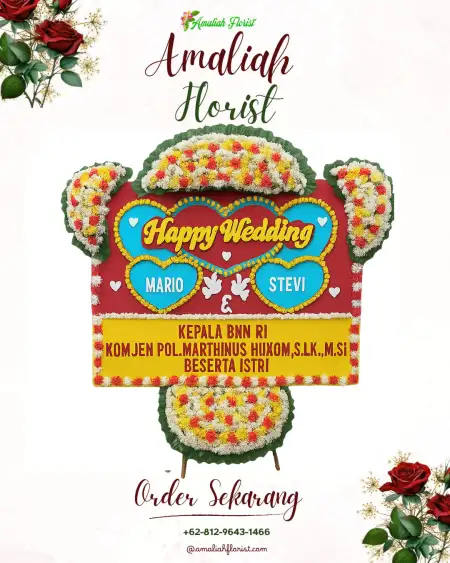 Papan Bunga Pernikahan Wanatirta